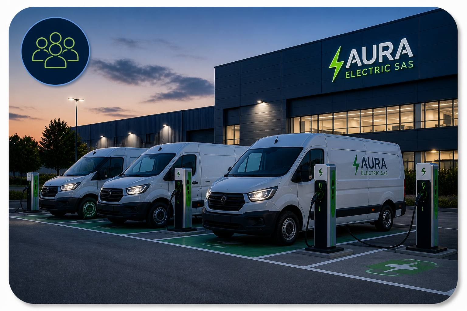 Infraestructura corporativa de carga EV para empresas y flotas
